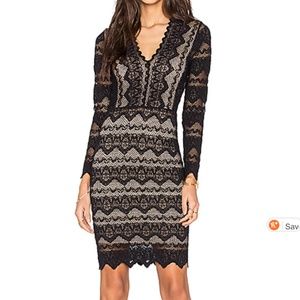 Sierra Lace Deep V Dress